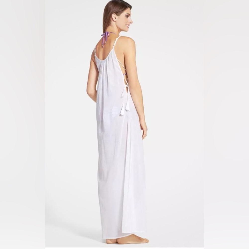 Nanette Lepore Cotton Viole Cover Up Maxi Dress Size XS White